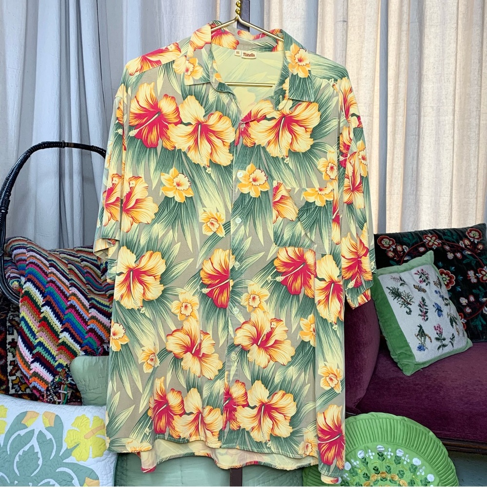 Tianello Hibiscus Camp Shirt